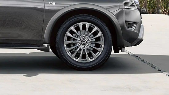 2023 Nissan Armada wheel and tire | Scott Clark Nissan in Charlotte NC