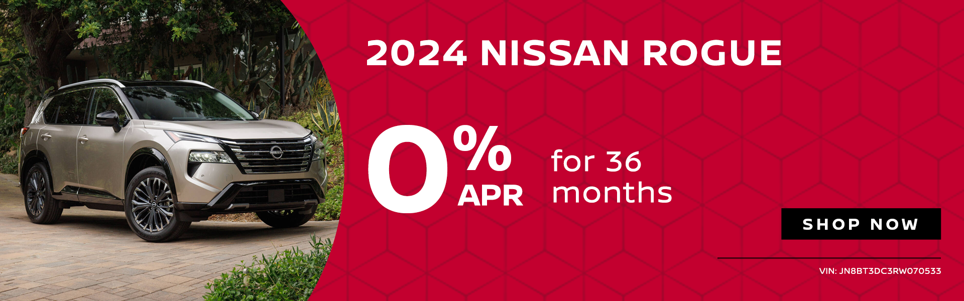 2024 Nissan Rogue 0% APR for 36 months